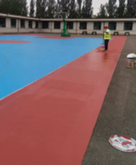 雷鸣镇旧篮球场地面改造翻新整改   